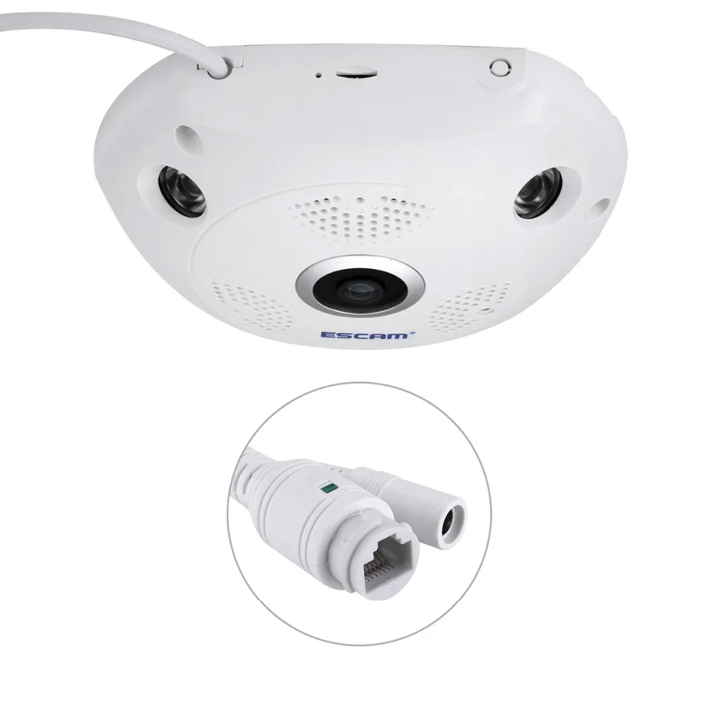 IP Camera Fisheye IP Camera 1.3MP WiFi 360 Degree Panoramic NFC NTAG