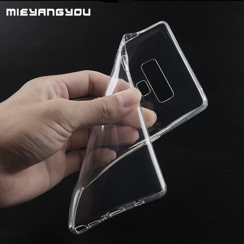 Мягкий силиконовый чехол для samsung Galaxy Note 9 ультра тонкий прозрачный TPU задняя