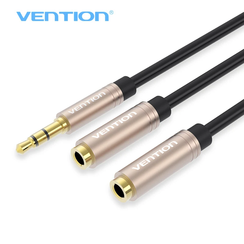 Дешевый Vention 3,5 мм аудио удлинитель Мужской до 2 Женский наушники 3,5 Jack Splitter Jack 3,5 AUX кабель для телефона наушников автомобиля MP3