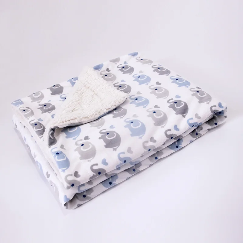 Aliexpress.com : Buy Winter Baby Blanket Velvet Fleece Flannel Stroller ...