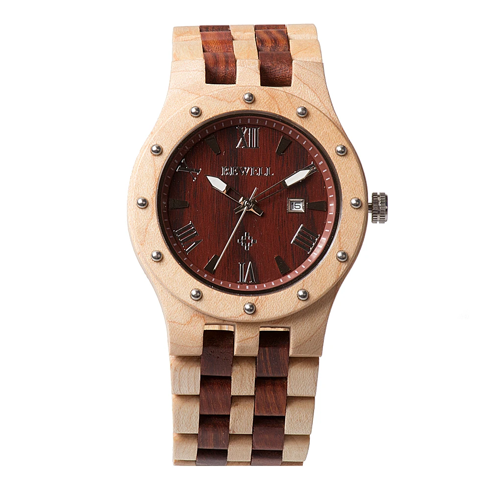 BEWELL WOODEN WATCH