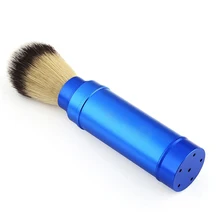 Beard Shave Barbershop Brush Badger Hair Aluminium Alloy Handle Travel Shaving Brush for Men Metal Handel clarins men smooth shave