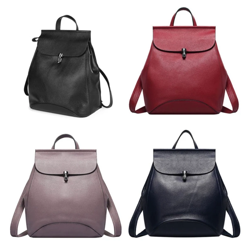 

Genuine Leather Quality Women's Backpacks Anti Theft Women's Backpack Travel Bags School Bag Backpack Large Capacity Female