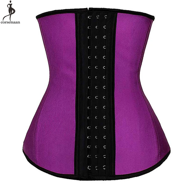 Latex Waist Trainer Corset 9 Steel Bone Back Pain Relief Waist Slimming