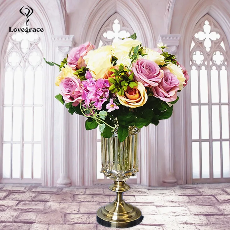 beautiful rose bouquet artificial rose wedding bouquet (23)