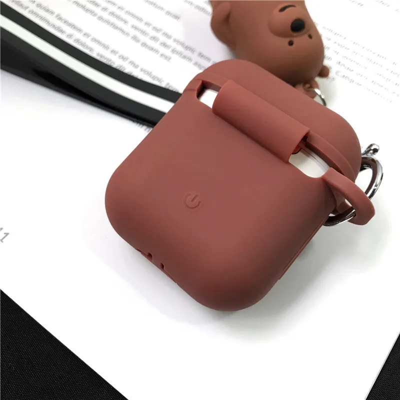 Милый мультфильм мы вся правда о медведях чехол для AirPods Bluetooth беспроводной кожухи головных телефонов коробка для Apple Air pods 2 Защитная крышка аксессуары
