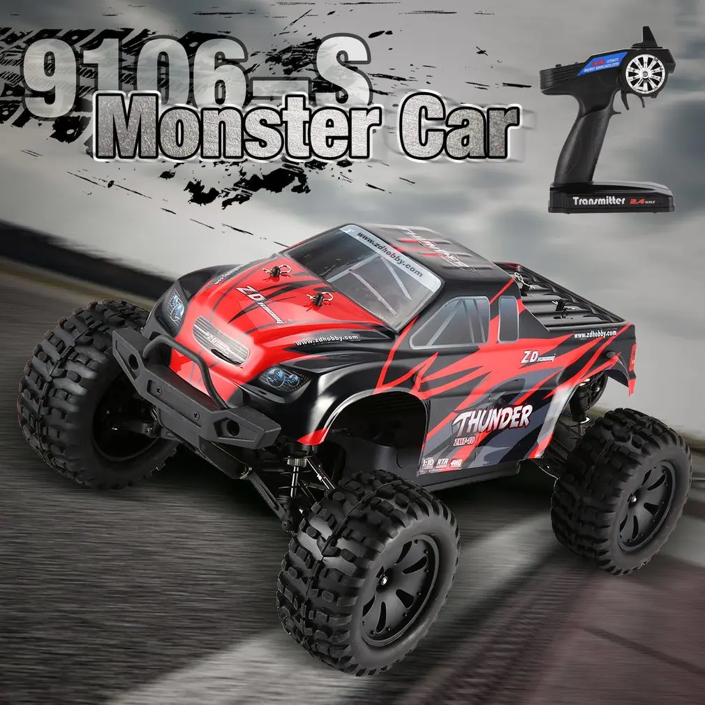 

1/10 Thunder 4WD Brushless 70KM/h RC Racing Car Toys Bigfoot Buggy RTR Remote Control Vehicle Climbing RC Car Model Gift US/EU