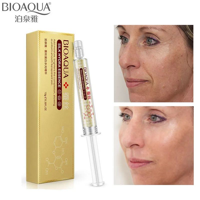 

BIOAQUA Silk Protein Hyaluronic Acid Liquid Skin Care Moisturizing Anti Wrinkle Anti Aging Collagen Essence Cream 10ml