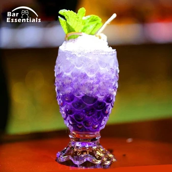 

Creative Pineapple Shaped Crystal Wine Glass Cocktail Glass Fishtail Design Martini Juice Cup 210ML Exquisite Barware Wine Glass