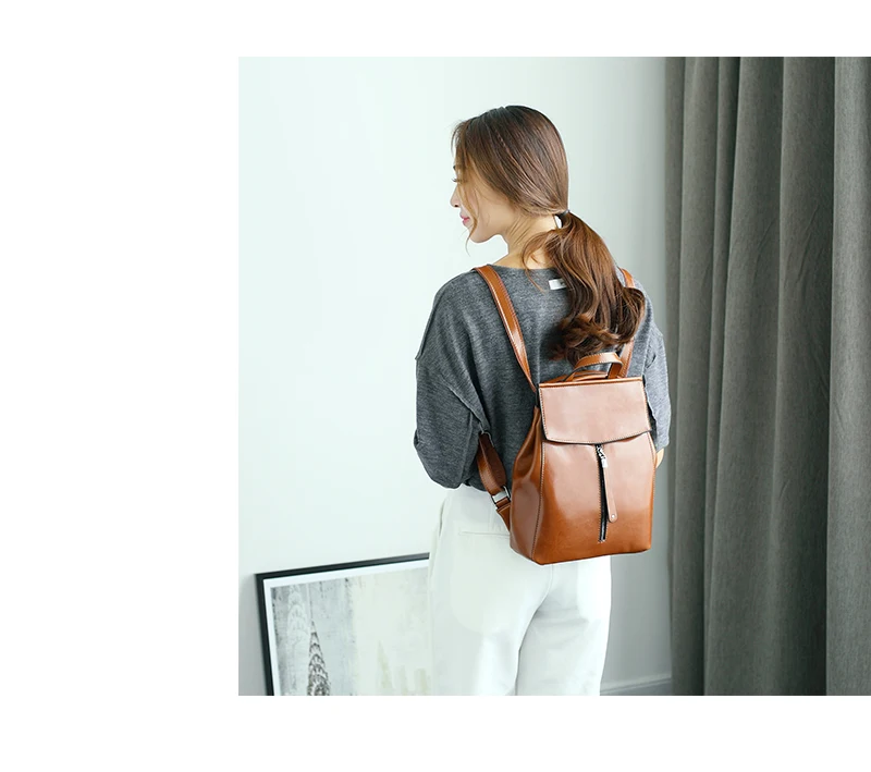 Модный качественный рюкзак chengguan из 2688 натуральной кожи для отдыха, простой Удобный вместительный практичный