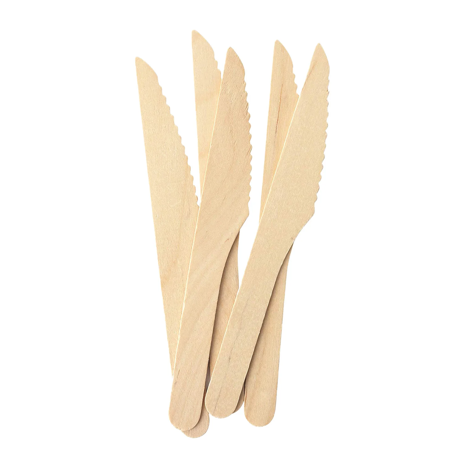 

Wood Dinner KNIVES Biodegradable Compostable and Natural Perfect for Parties and Crafts - Pack of 100 Knives-HOT