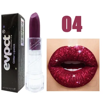 

Shiny Makeup Glitter Lipstick Diamond Lipstick Waterproof Lipstick Lip Gloss Long Lasting Easy To Carry Makeup Maquiagem TSLM1