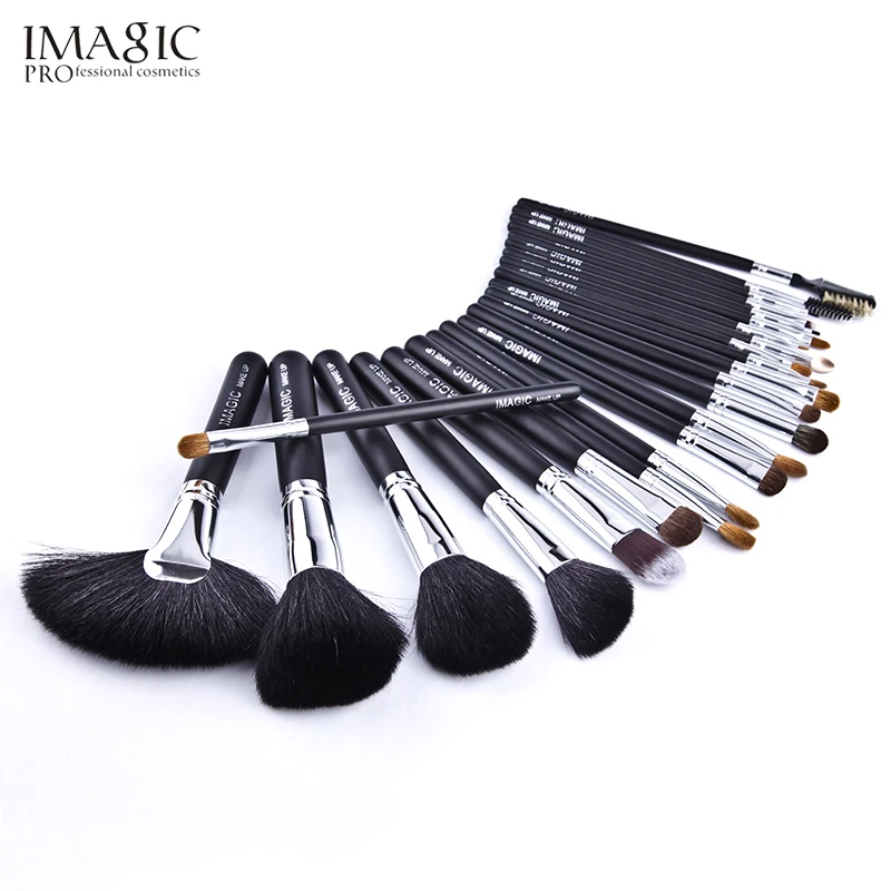 24Pcs/Set Makeup Brushes IMAGIC Black Set Pro Brush Tools Foundation Powder Eyeshadow beauty Lip Tool | Красота и здоровье