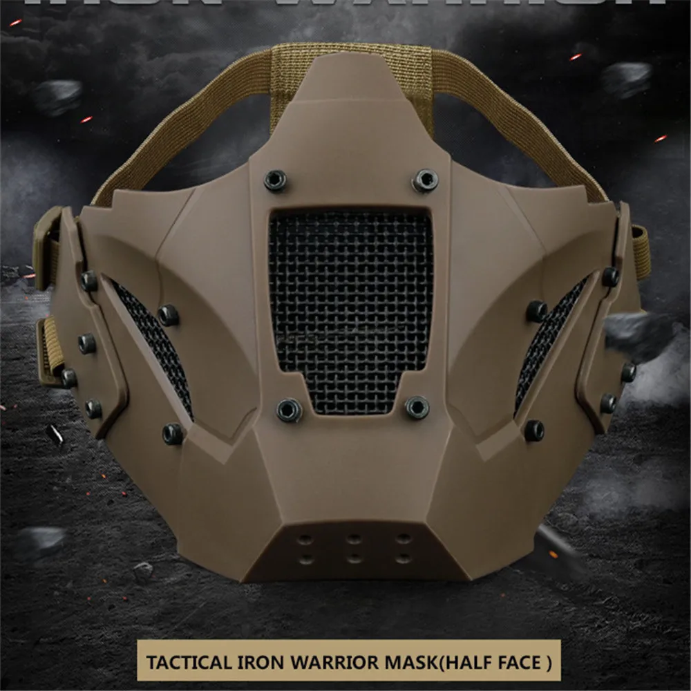 

tactics Half face Mask Using Fast Helmet Military CS Shooting Paintball Shooting Accessories Tactical Airsoft Iron Warrior Mack