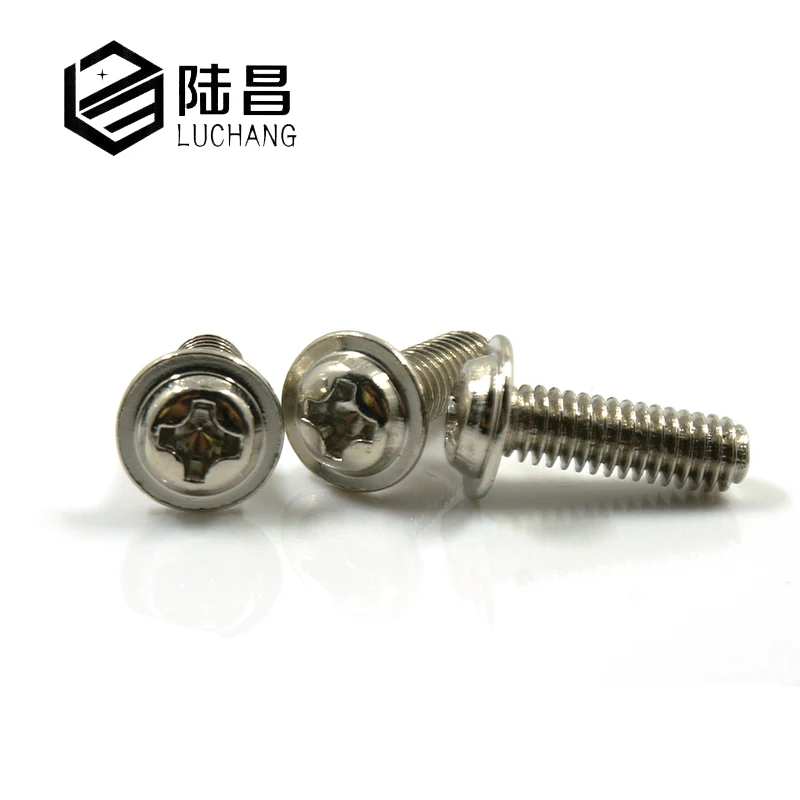 luchang 100Pcs M3 M4 Screw with washer PC Case Hard Drive Precision PSU