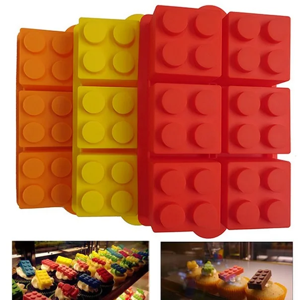 

2pcs For Lego Super Big Building Brick Silicone Mould Chocolate Cupcake Ice Cube Mold,Free china post