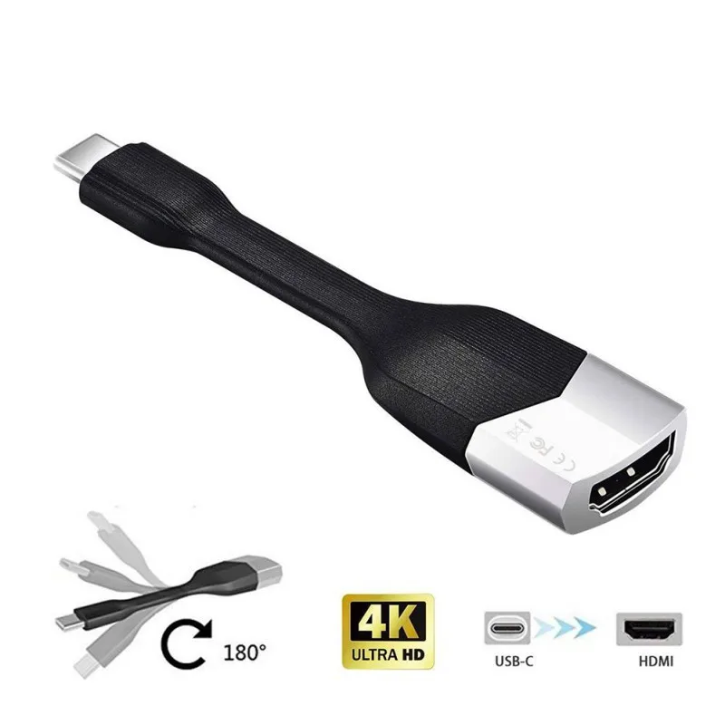 

Type-C to HDMI 4K Converter Mobile Phone to TV / Computer Projector Adapter Docking Station 9cm Easy to Carry
