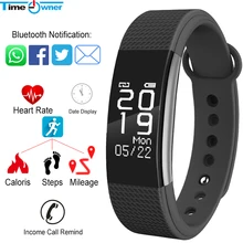 Время владельца F1 Bluetooth Смарт-браслет вызов/Social App Notifier MSN Push монитор сердечного ритма во время сна водонепроницаемый смарт-браслет