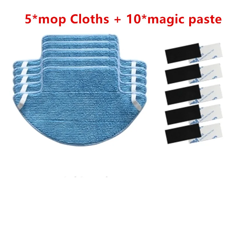 

(mop Cloths*5+magic paste*10) for Redmond RV-R100 rv r100 Robot Vacuum Cleaner Parts
