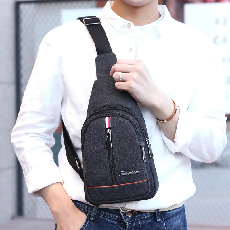 

2018 New Arrival Canvas Chest Bags Waterproof Messenger Shoulder Chest Bags Big Capacity Travel Cell Phone Waist Shoulder Bags