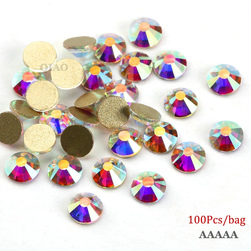 

Bulk 100pcs / lot AAAAA top quality SS20 crystal AB Non Hotfix rhinestones, clothing decoration rhinestone,