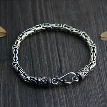 Серебро оптом S925 стерлингового серебра браслет мужской Стиль Ретро тайское модное серебро властная старые ювелирные изделия