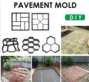 

DIY Garden Paving Cement Brick Molds Durable Concrete Paving Brick Molds Garden Building Tool with Instruction Dropshipping