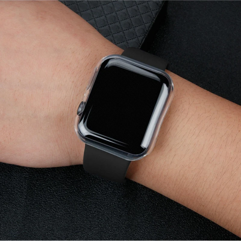 Чехол KLFS для Apple Watch 4 3 2 1 40 44 мм 360 прозрачная защитная пленка из ТПУ полный Iwatch 38 42