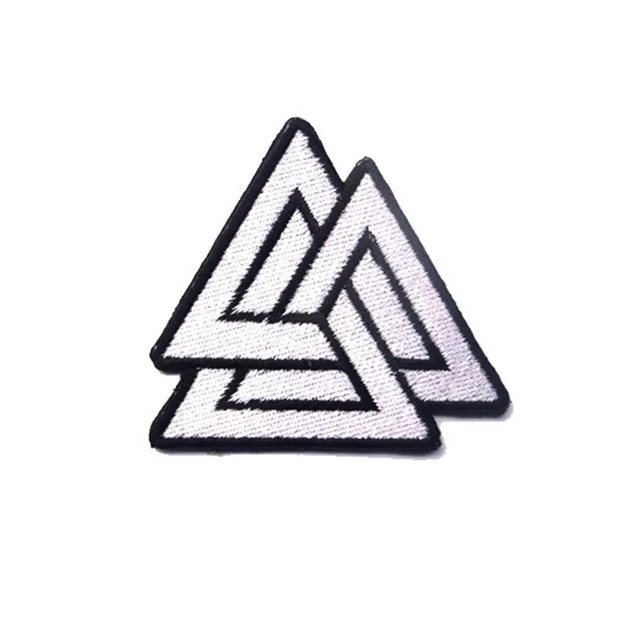 Мифологический скандинавский значок аппликация для рюкзака куртки Valknut Odin Viking