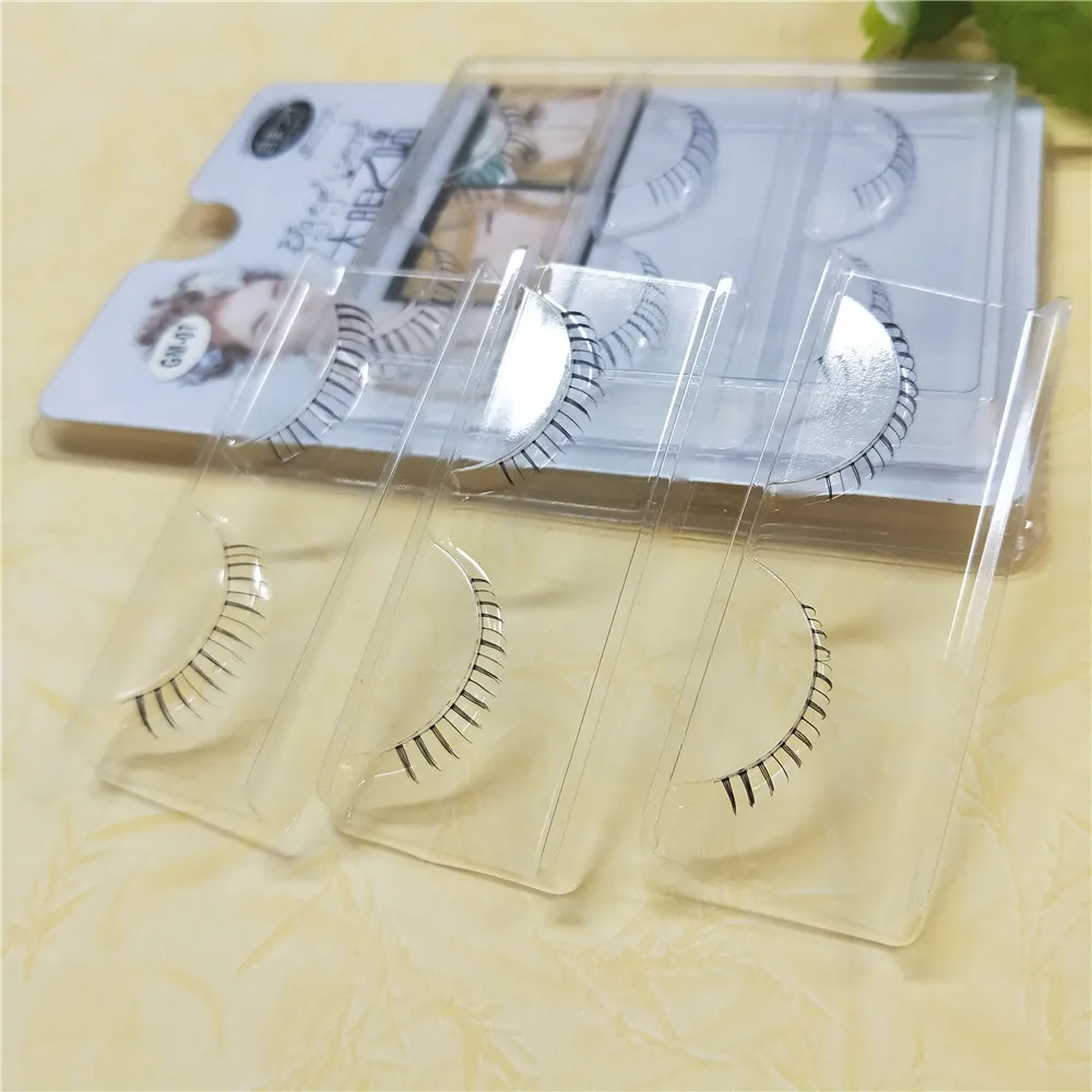 Free Shipping 3 Pairs Artificial Low False Eyelashes Natural Long Lower Fake Eye Lashes Handmade Makeup Tools