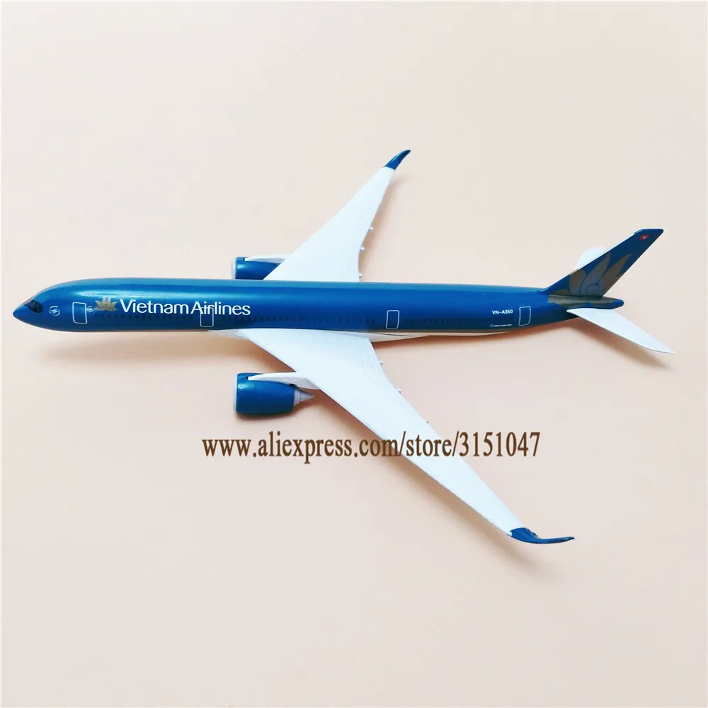 Новинка 20 см металлическая модель самолета Air Vietnam Airbus 350 A350 Airways W подставка