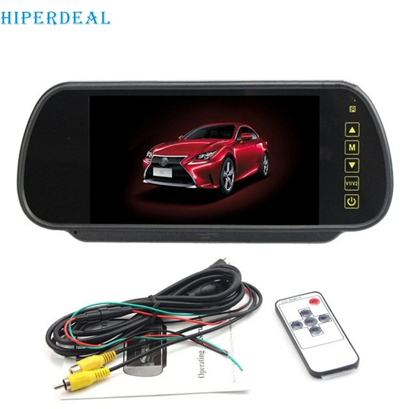 HIPERDEAL система обратного парковки. 7 дюймов TFT ЖК-экран Автомобильный монитор зеркало заднего вида+ камера заднего вида ночного видения# D