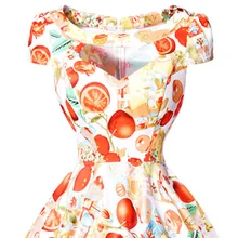 Summer Short Sleeve Hollowed Retro Vintage Rockabilly Dress 2017 Hollowed Front Cotton Floral Printed 50s Picnic Dress for Women