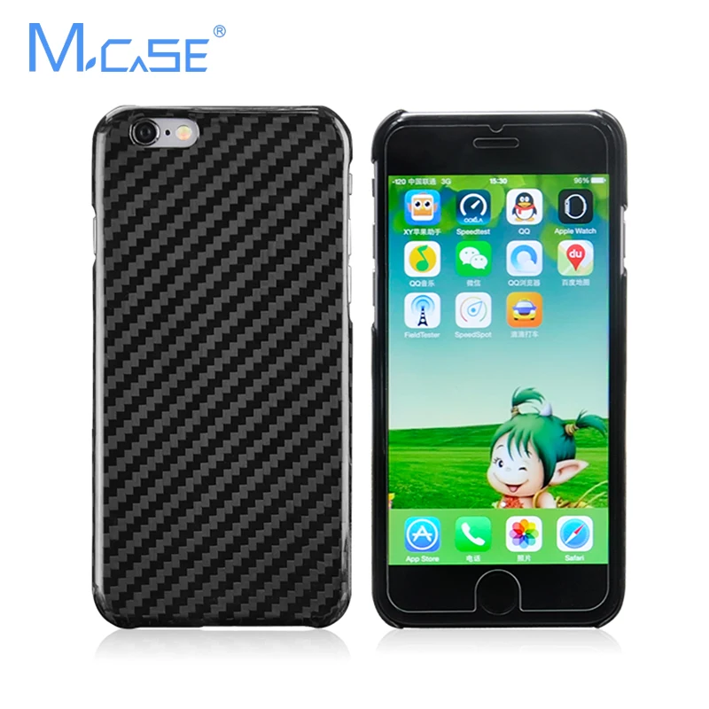 Ультратонкий чехол Mcase 0 7 мм из 100% настоящего углеродного волокна для iPhone 6 Plus