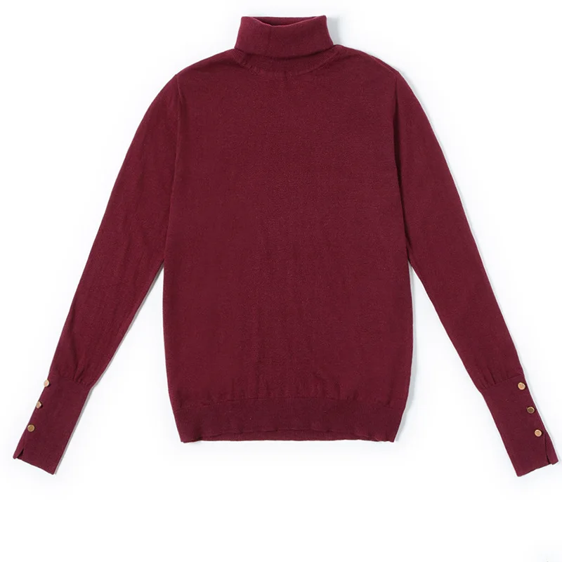 Solid turtleneck elastic knit basic sweater 2018 new long sleeve women autumn pullovers sweater shirts