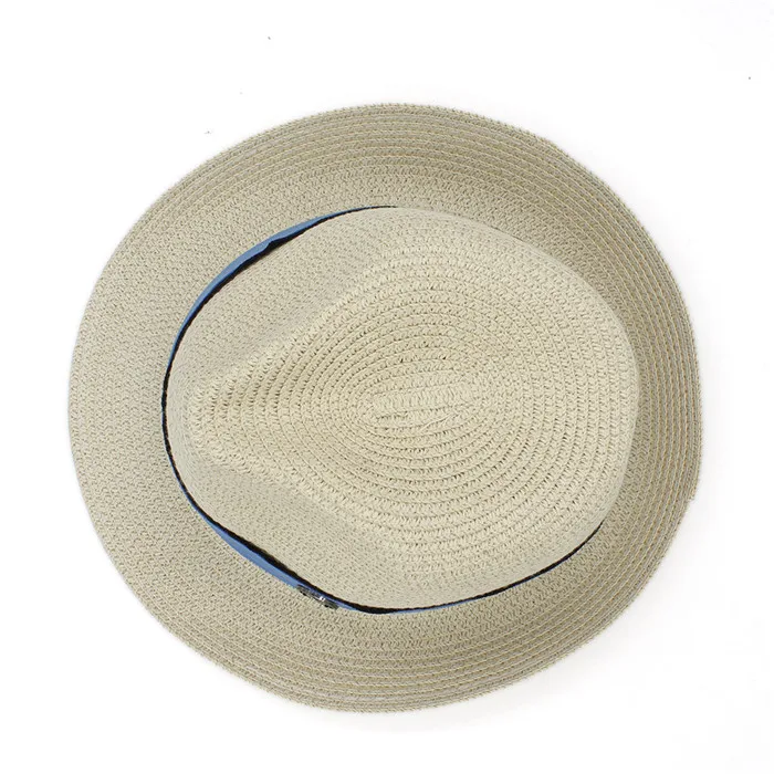 Модная женская мужская летняя соломенная шляпа от солнца для элегантной леди Fedora Sunbonnet пляжная Панама шляпа Гангстерская шляпа