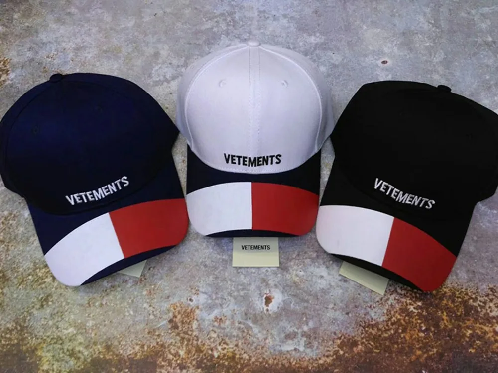 

Vetements Hat Men Women Hip Hop Streetwear Contrast Color Vetements Cap Embroidery Boy Girls Adjustable Vetements Baseball Hat