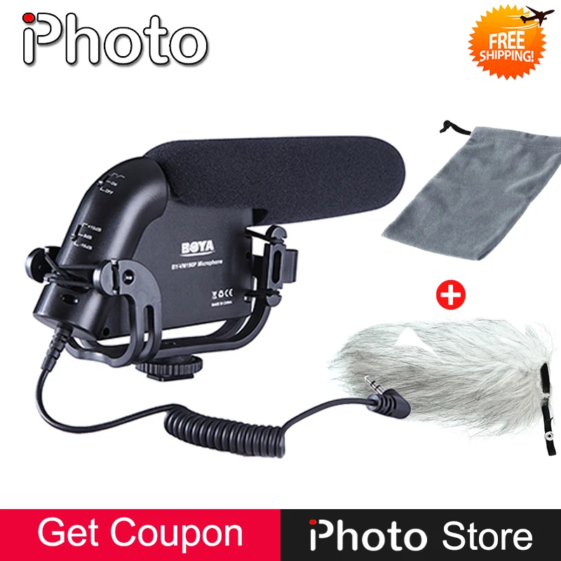 

BOYA BY-VM190P Quality Super-Cardioid Compact Shotgun Microphone for Canon Nikon Sony DSLR Video Camera Camcorder Audio Recorder
