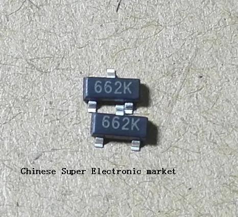 

50pcs XC6206P332MR(662K) 3.3V/0.5A Positive Fixed LDO Voltage Regulator SOT-23