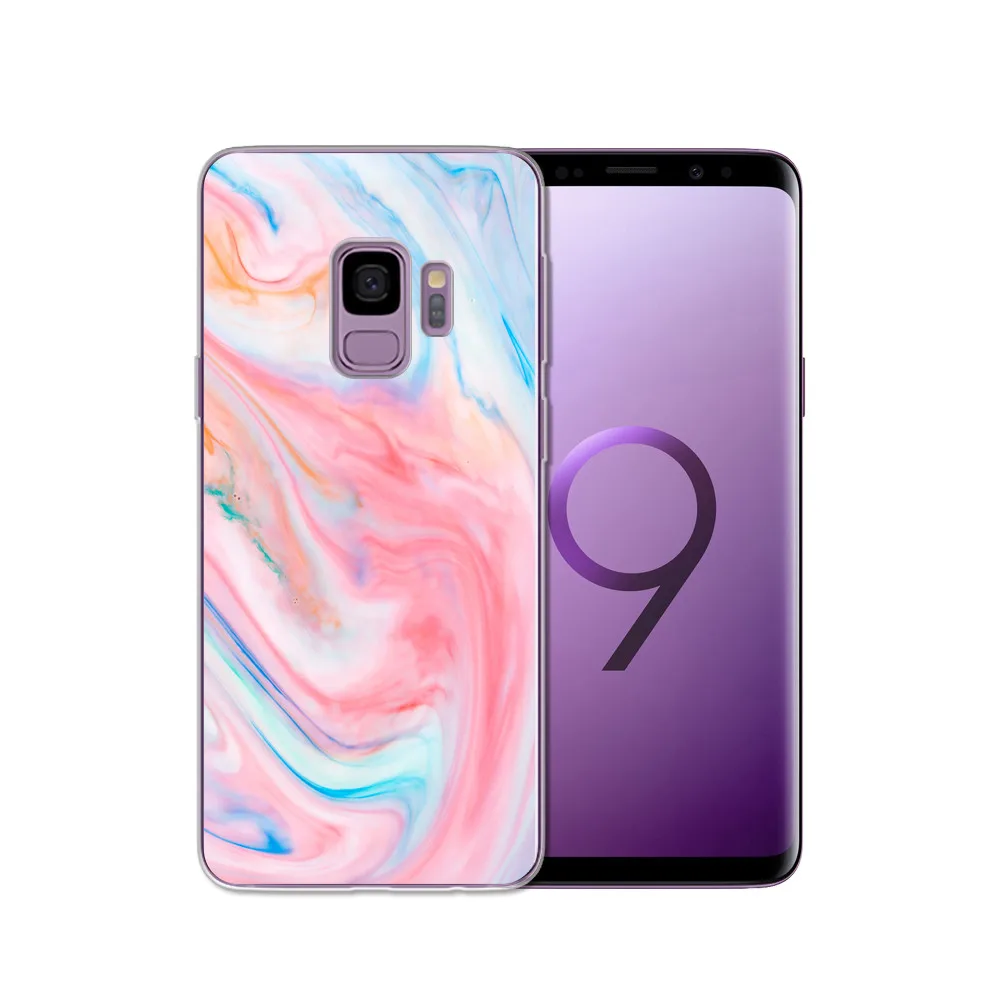 Чехол из ТПУ с рисунком для samsung Galaxy S9 S9 Plus, силиконовый чехол для телефона samsung S7 Edge, S8, S8 Plus, S10, прозрачный чехол - Цвет: 04