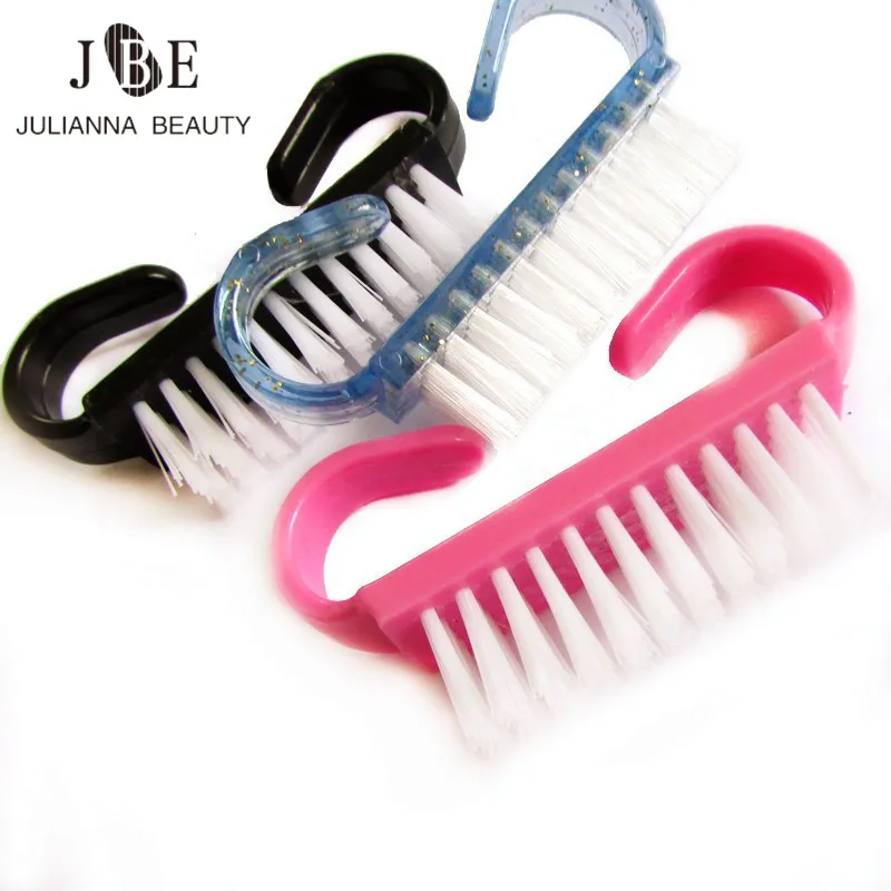 

5pcs/set Color Plastic Nail Art Dust Clean Brush Nails Makeup Accessories Nail Brush Manicure Pedicure Tool Pink Black Blue