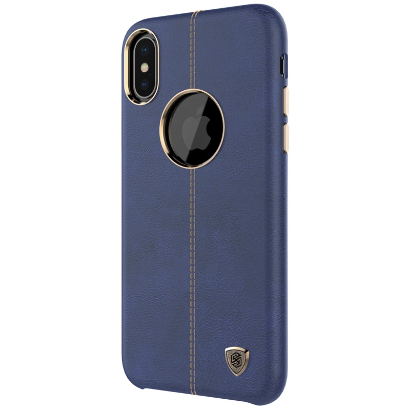 NILLKIN чехол для iPhone X Case Высокое качество из искусственной кожи задняя крышка чехол для iPhone X для Apple IPhone X 5,8 дюймов - Цвет: Синий