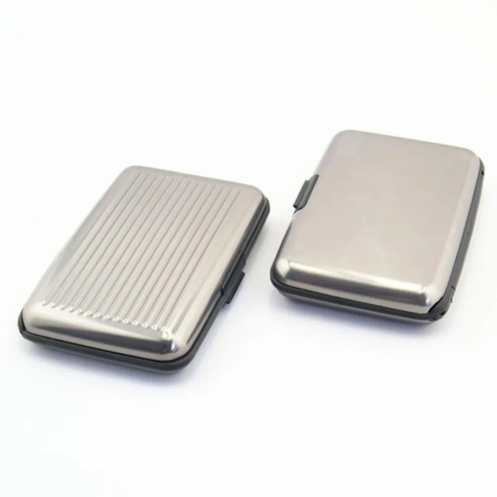 

high quality Metal Bankcard Blocking Hard Case Wallet Credit Card Anti-RFID Scanning Protect Holder Carteira Feminina Masculina