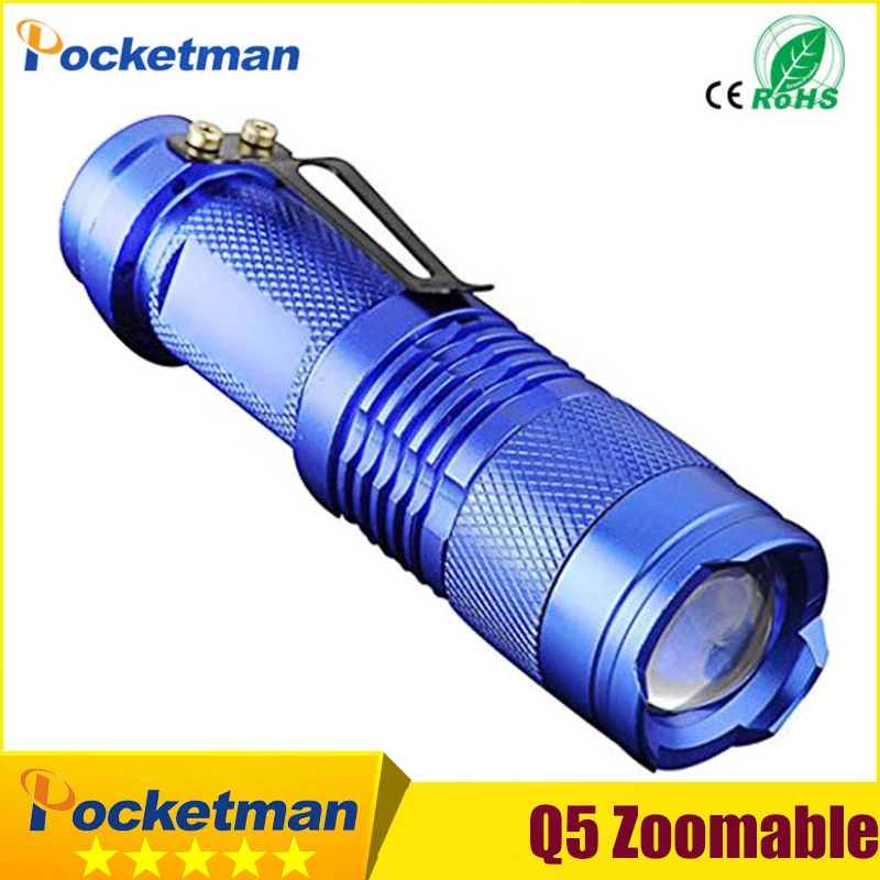 

Super Mini Led Flashlight Q5 Waterproof 3-Mode Zoomable LED Flashlight lantern Torch Light Lanterna free shipping