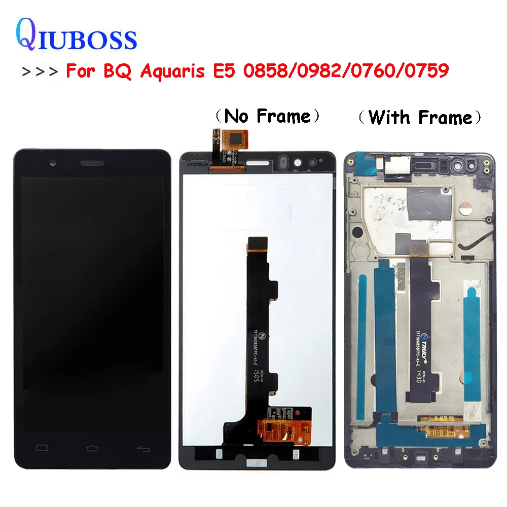 

For BQ Aquaris E5 LCD Display With Touch Screen 4 Version:For BQ E5 0858/E5 HD 0759/E5 FHD 0760/BQ E5 4G 0982