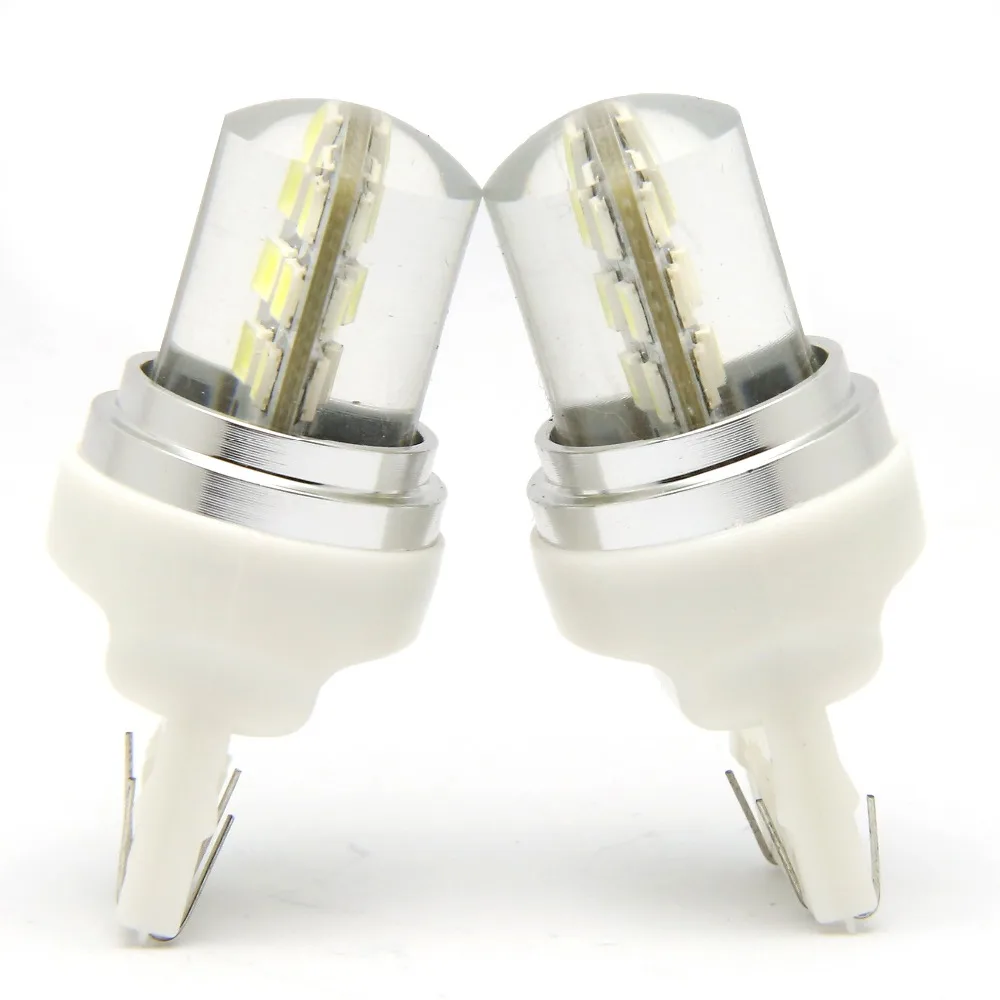 Автомобильная светодиодная лампа T20 2835 12 SMD Blink Silicone Shell 7443 чипов холодного белого