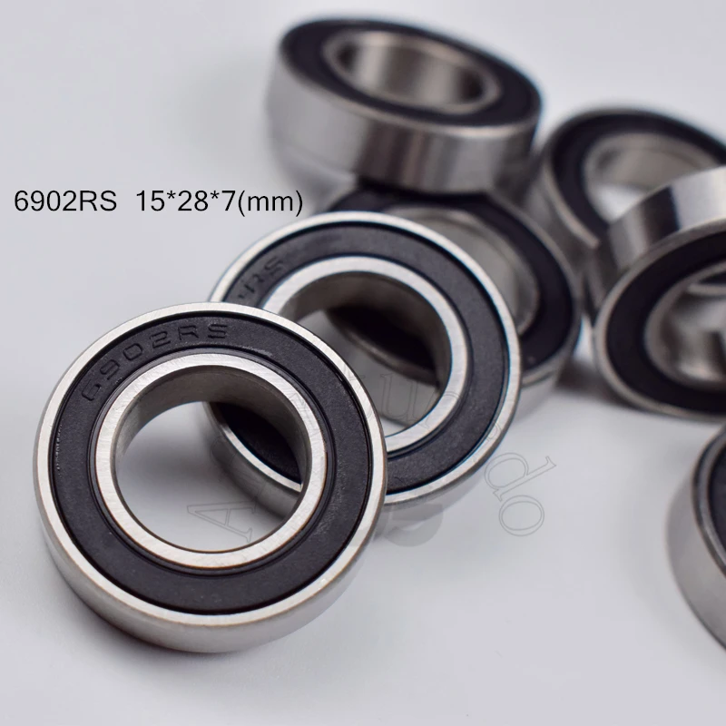 

6902RS 15*28*7(mm) 10piece bearing free shipping ABEC-5 Rubber sealed Thin wall chrome steel bearing hardware Transmission Parts