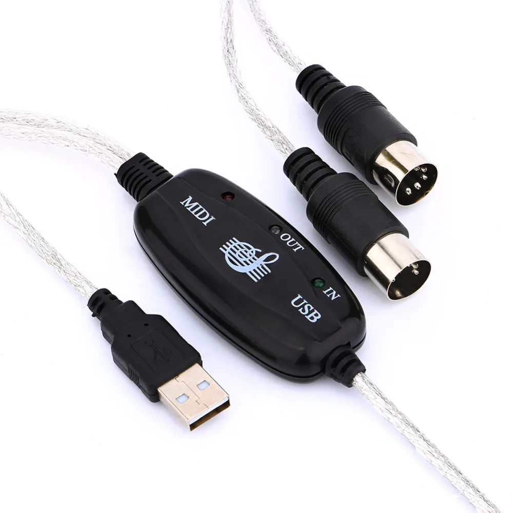 

USB IN-OUT MIDI Cable Converter Computer PC to Music Keyboard Adapter Cord 100% tested one by one