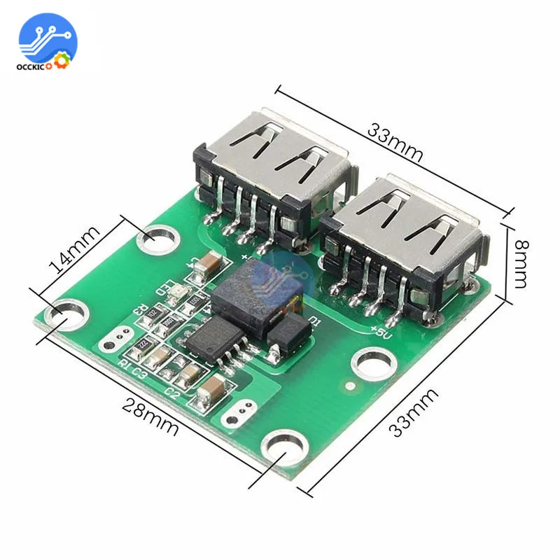 Двойной USB понижающая плата для зарядки DC 6 24V до 5 2 V 3A преобразовывает зарядное