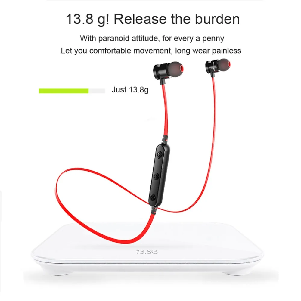 AWEI T11 Wireless Bluetooth Earphone With Mic Neckband Sport Headset Handsfree Gaming Headphones Earpieces For Samsung iPhone